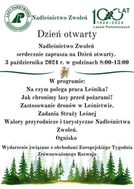 Nadleśnictwo Zwoleń zaprasza na dzień otwarty!